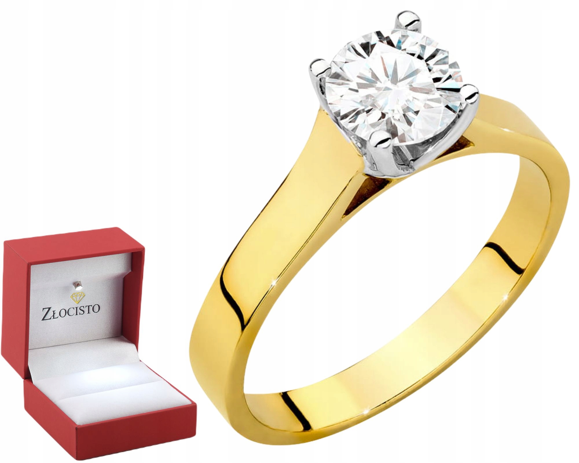 Zlatý Prstýnek S Laboratorním Briliantem 1,00 Ct 585 Gravírování Obchod