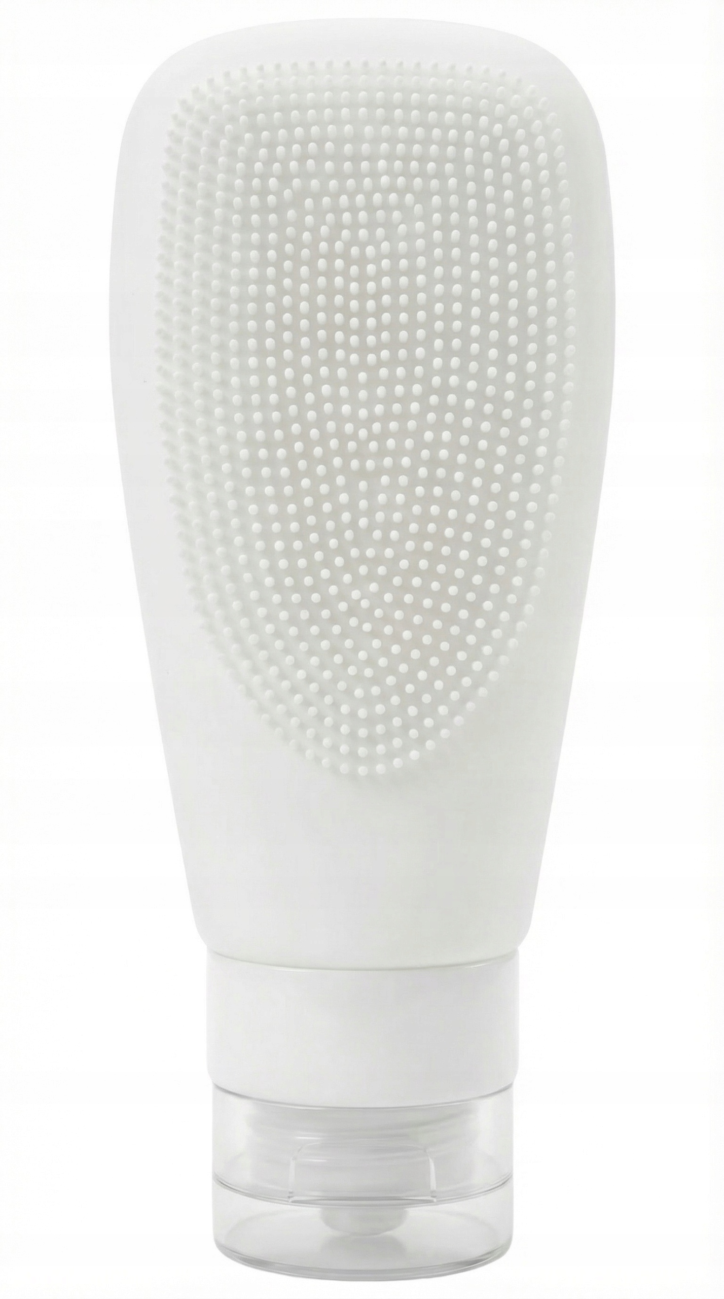 Many Beauty Silikonowa butelka podróżna z dozownikiem szczoteczką Biał 90ml