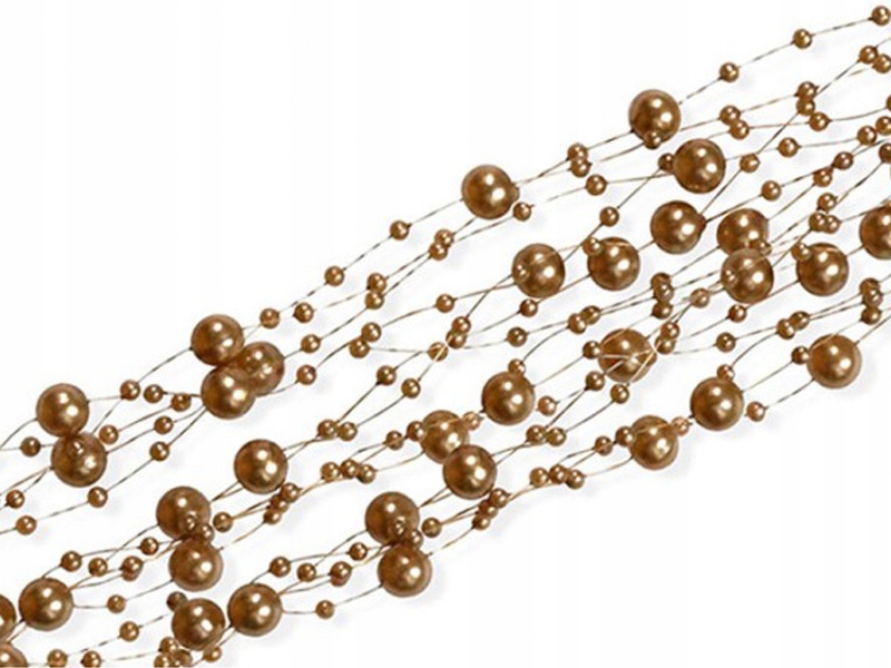 

Girlanda Girlandy Perłowe Na Szt x 1,5m J. Brąz