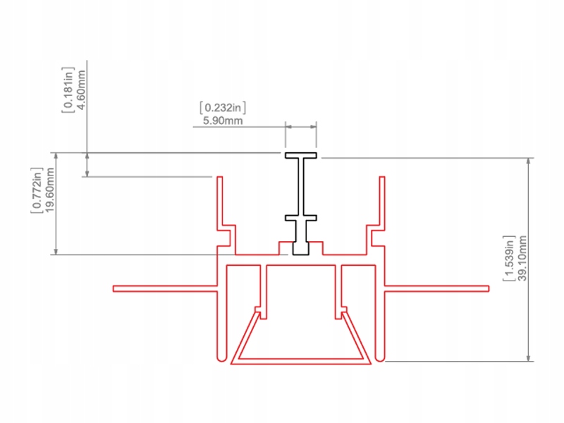 Profil aluminiowy KLUŚ FOLHAK sufit napinany 1m EAN (GTIN) 5902280311164