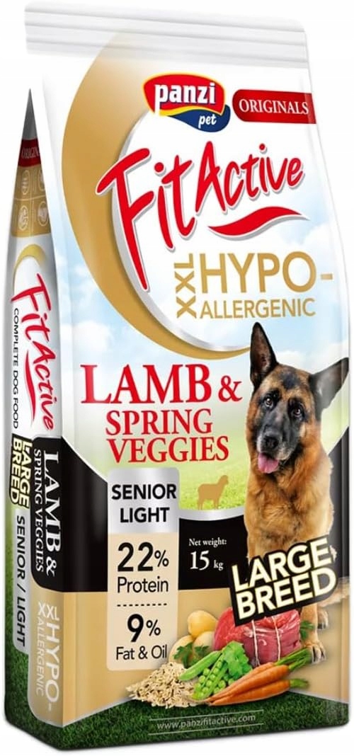 Krmivo Suché Fit Active Psi Velké plemeno Light Senior Hypo Mono Jehněčí 15 kg
