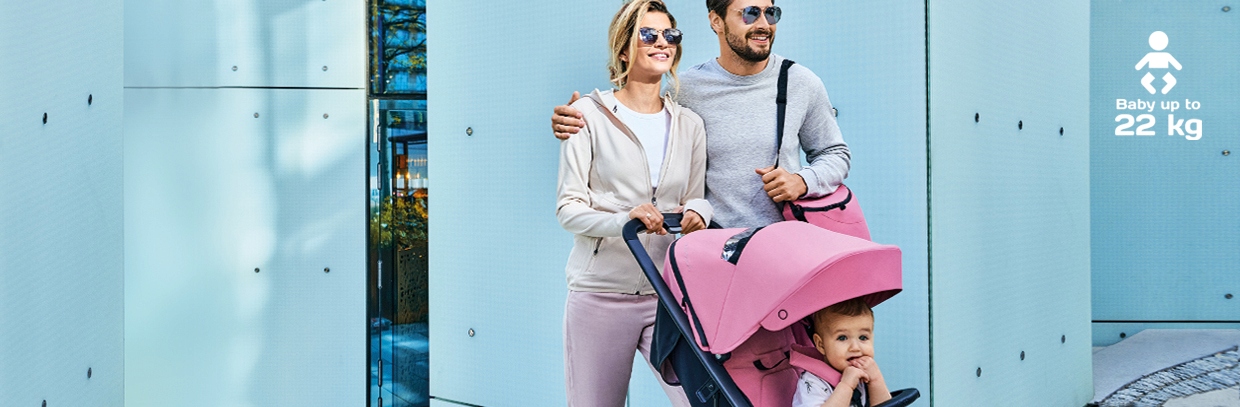 Wózek spacerowy EASY GO QUANTUM POMPOWANE KOŁA +++ Szerokość produktu po złożeniu 75 cm