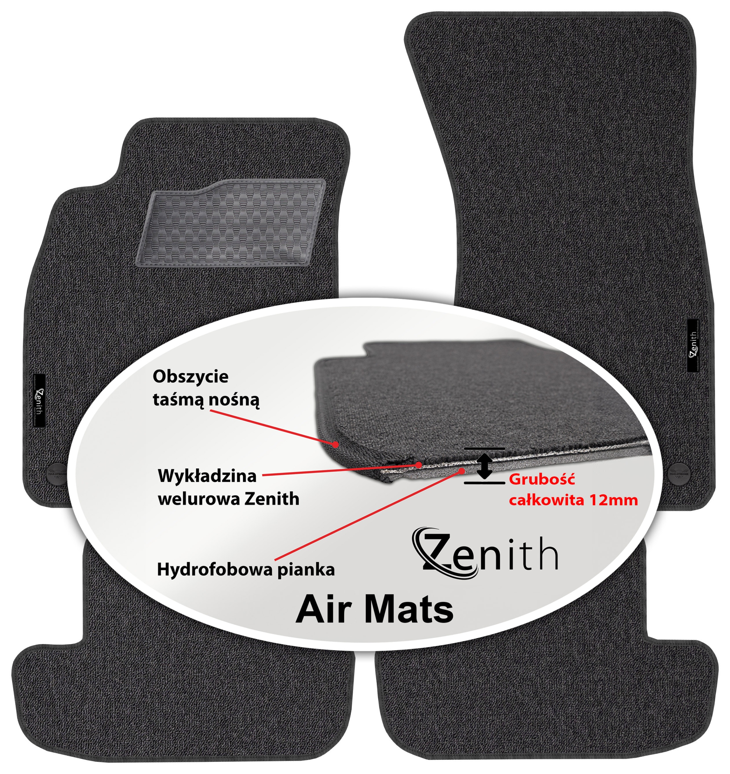 Audi A5 Coupe 2007-2016 Velúrové koberčeky do auta Zenith Air Mats