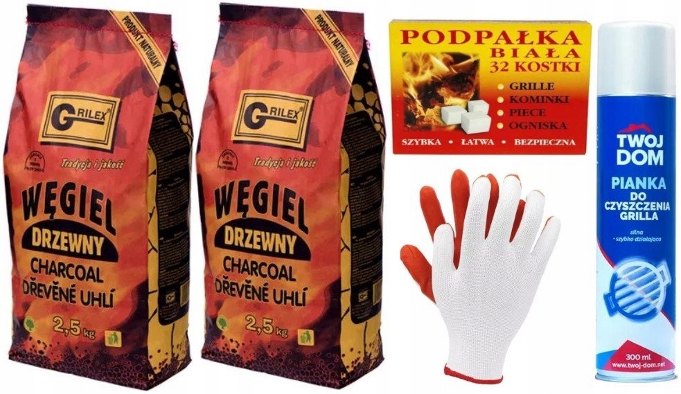 

Zestaw Grill Węgiel Podpałka