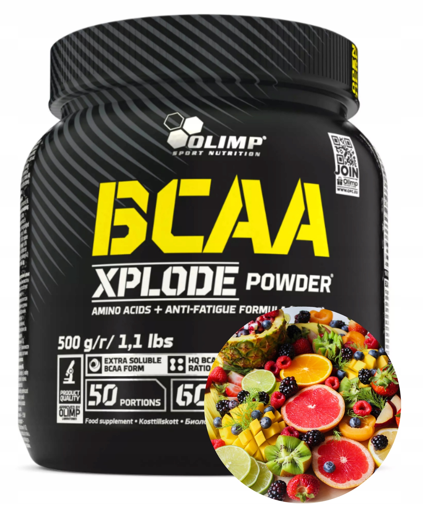 Olimp Bcaa Xplode Powder 500g Ovocný Regenerační Aminokyseliny Svalová hmota