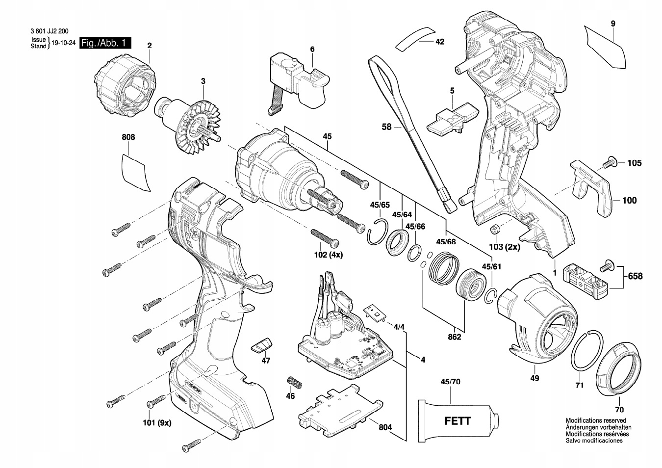 Bosch skrzynia biegów do zakrętarki GDX 18V-200 C Stan opakowania oryginalne