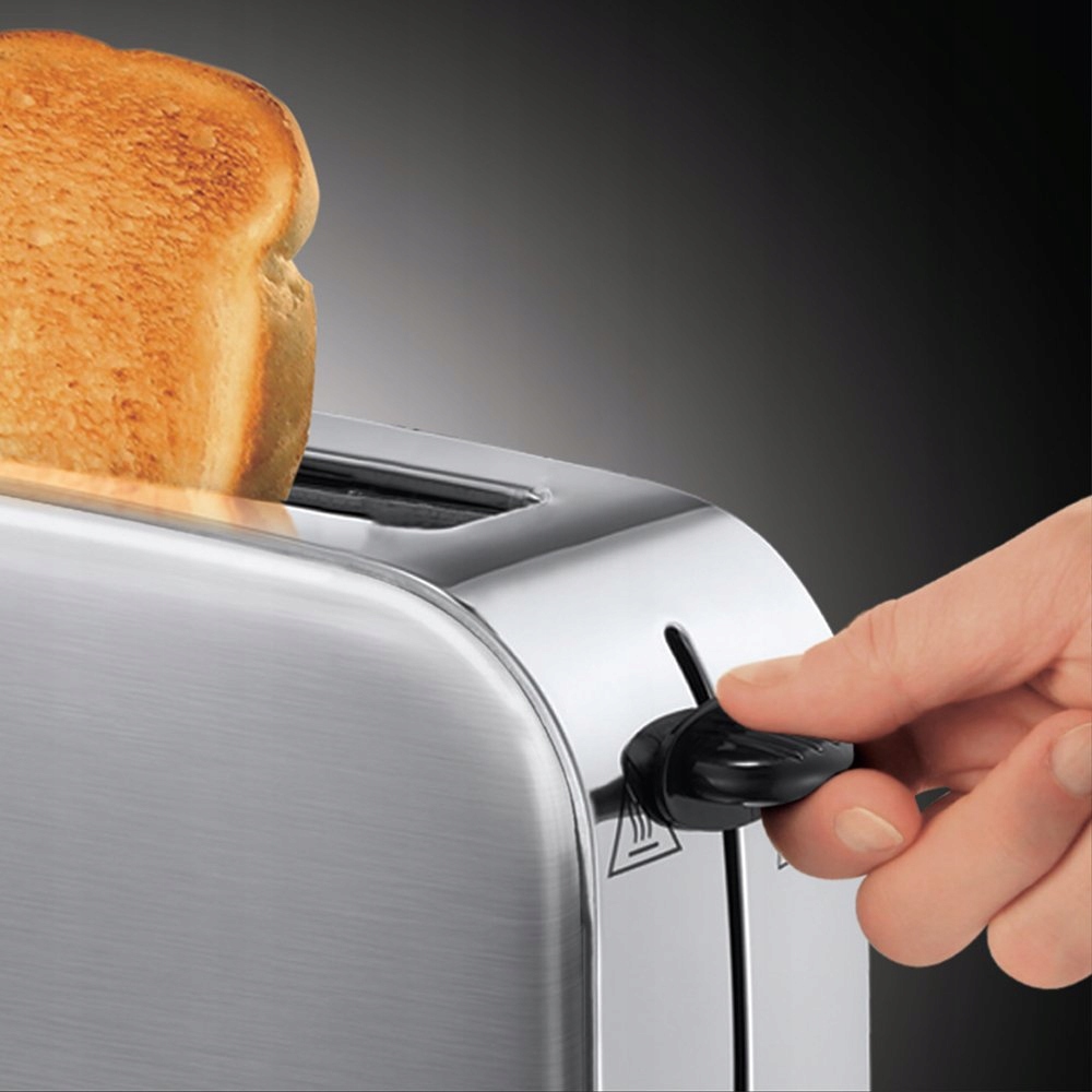 RUSSELL HOBBS Toster Stal Nierdzewna 2 Kromki Szeroki Slot 1000W 6 Stopni — miniatura 5