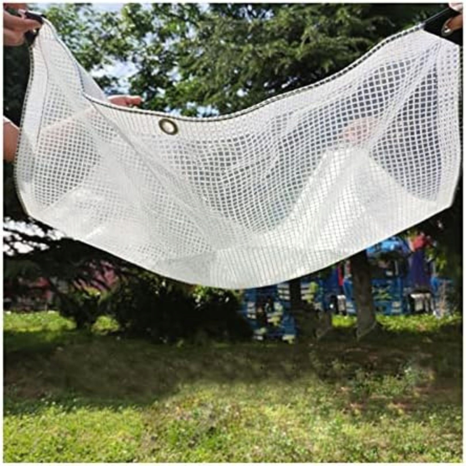 PLANDEKA BIAŁA 4x8M 100g PRZEŹROCZYSTA ZBROJONA UV Producent Decortrend