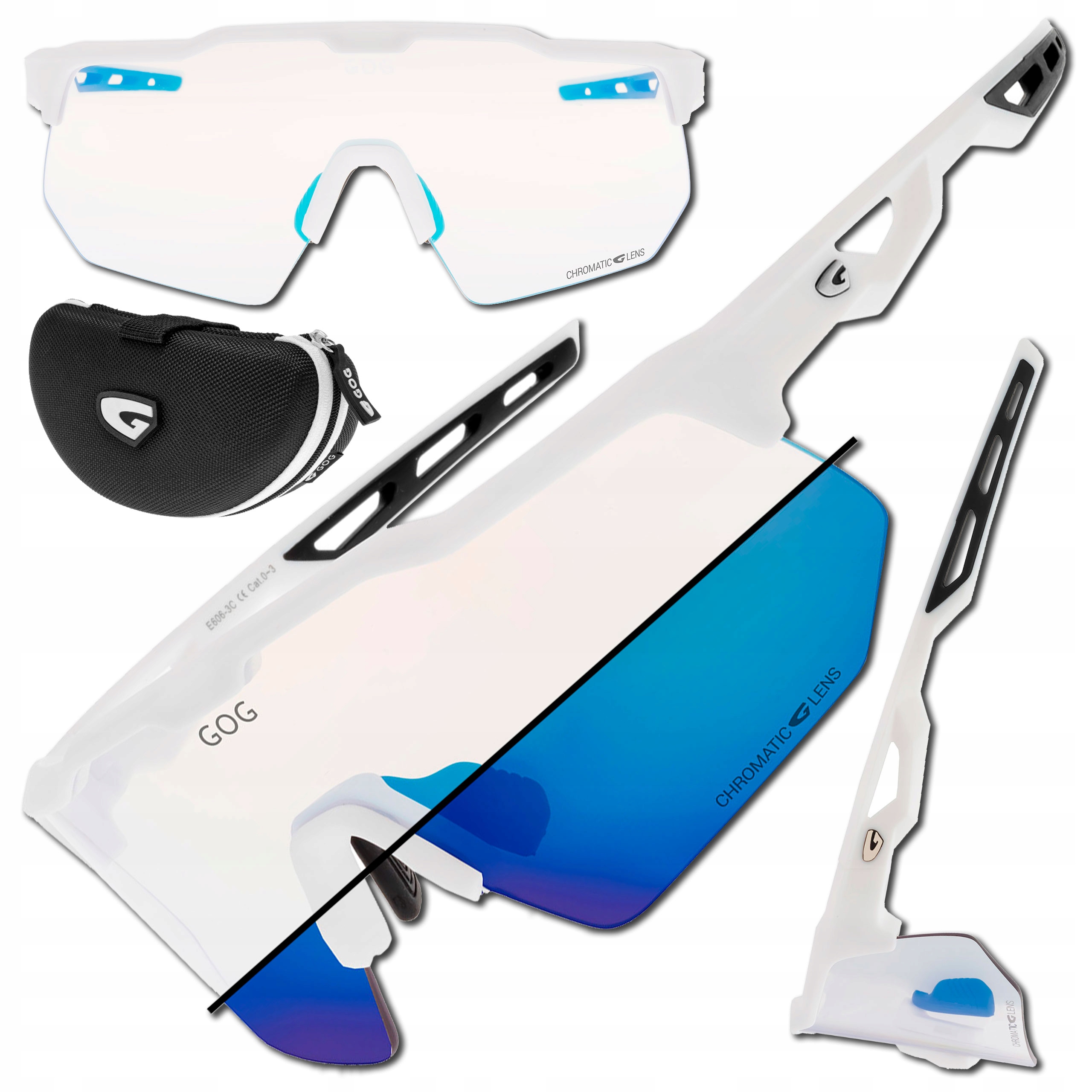 Sportovní Cyklistické Brýle Gog Loki E606-3C Velké Sklo S Fotochromatem C. 0-3