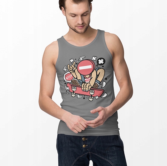 TANK TOP ANIMOWANE STOP SIGN SKATER