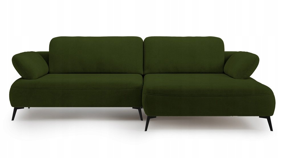 Rohová Sedací Souprava s funkcí spaní Avolla s nádobou, olivová, šenilová, pravá