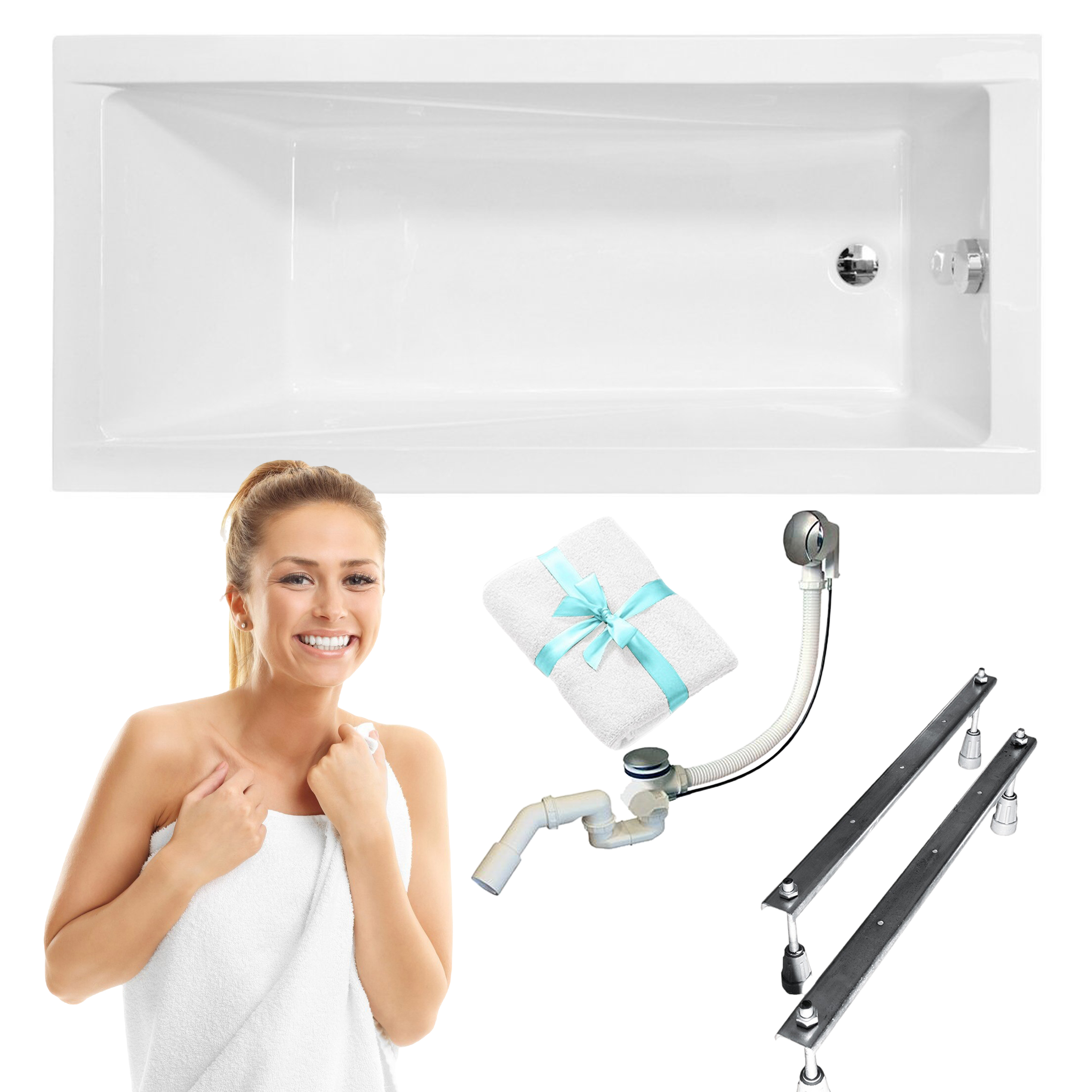 WANNA MODERN 140x70 BESCO + SYFON AUTOMAT!