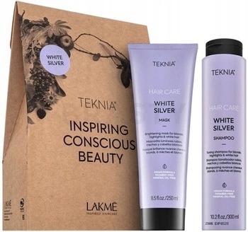 Lakme Teknia Pack 250+300 ml sada Šampon Maska na stříbrné vlasy