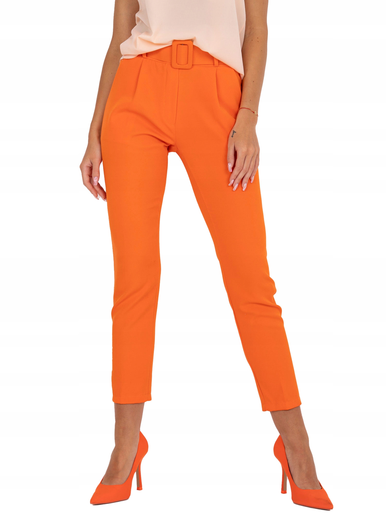 

Eleganckie Spodnie damskie z paskiem - 2XL