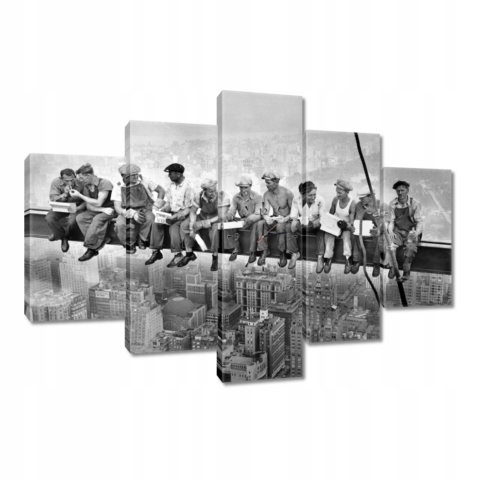 Nástenné hodiny 150x105 Pracovníci na nosníku