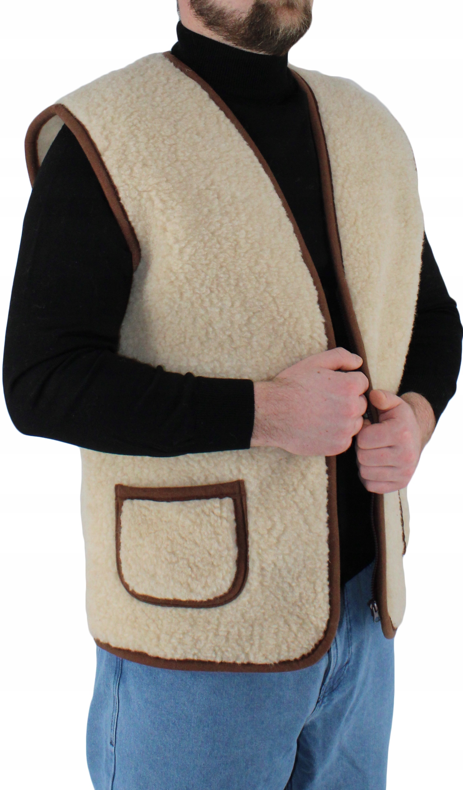 Pánská Vlněná Vesta 100% Z Ovčí Vlny Merino Velikost 2XL