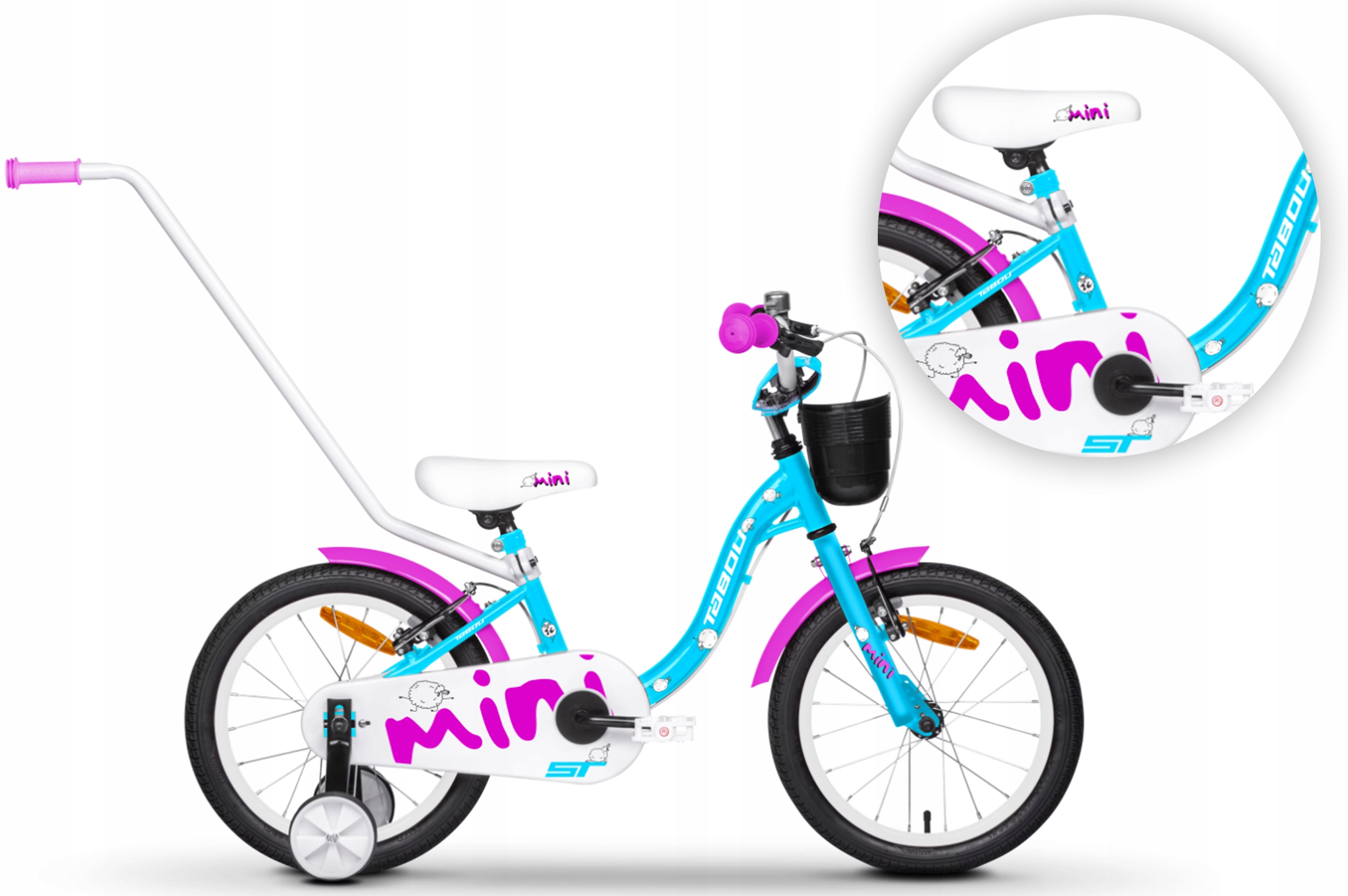 Rower dziecięcy 16" Tabou Mini St niebieski różowy R25
