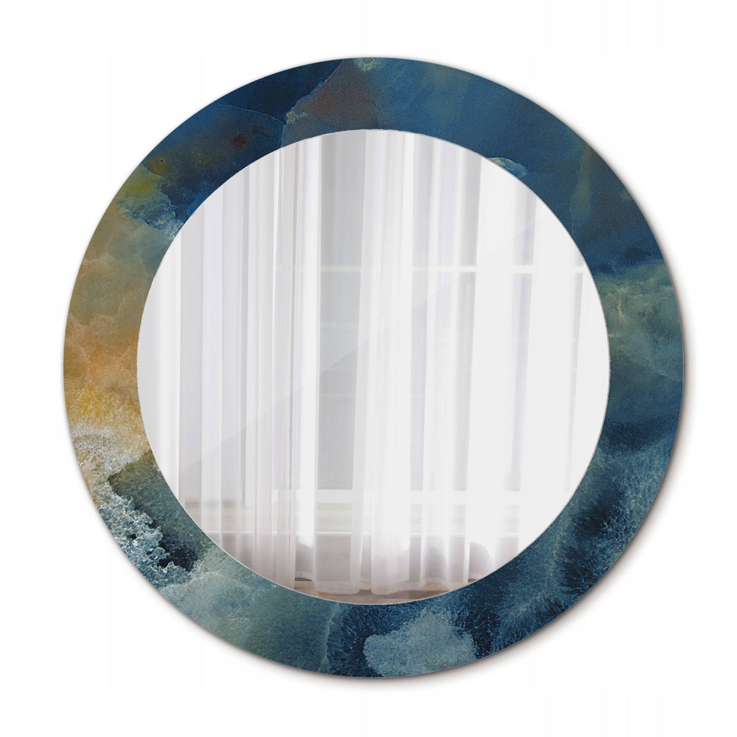 Závesné zrkadlo so skleneným rámom Mramor onyx 60 cm