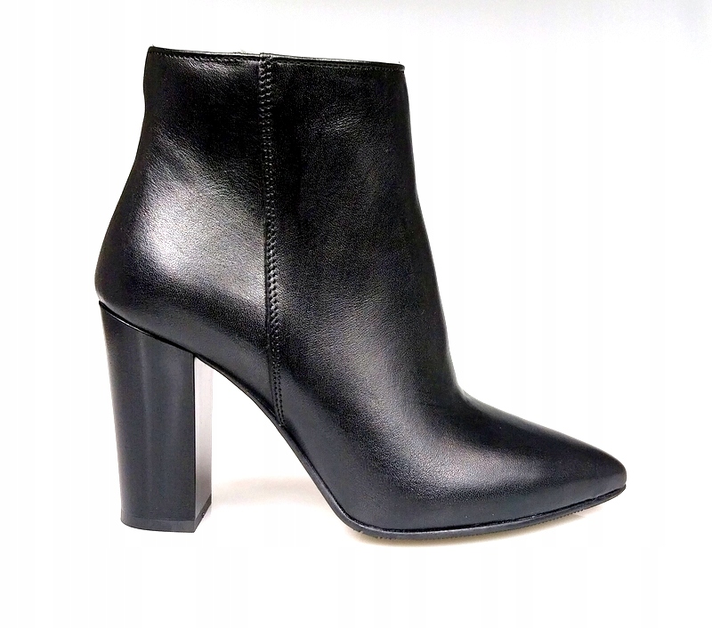 Kotníkové Boty Na Sloupku 9 Cm Přírodní Kůže (457) 37