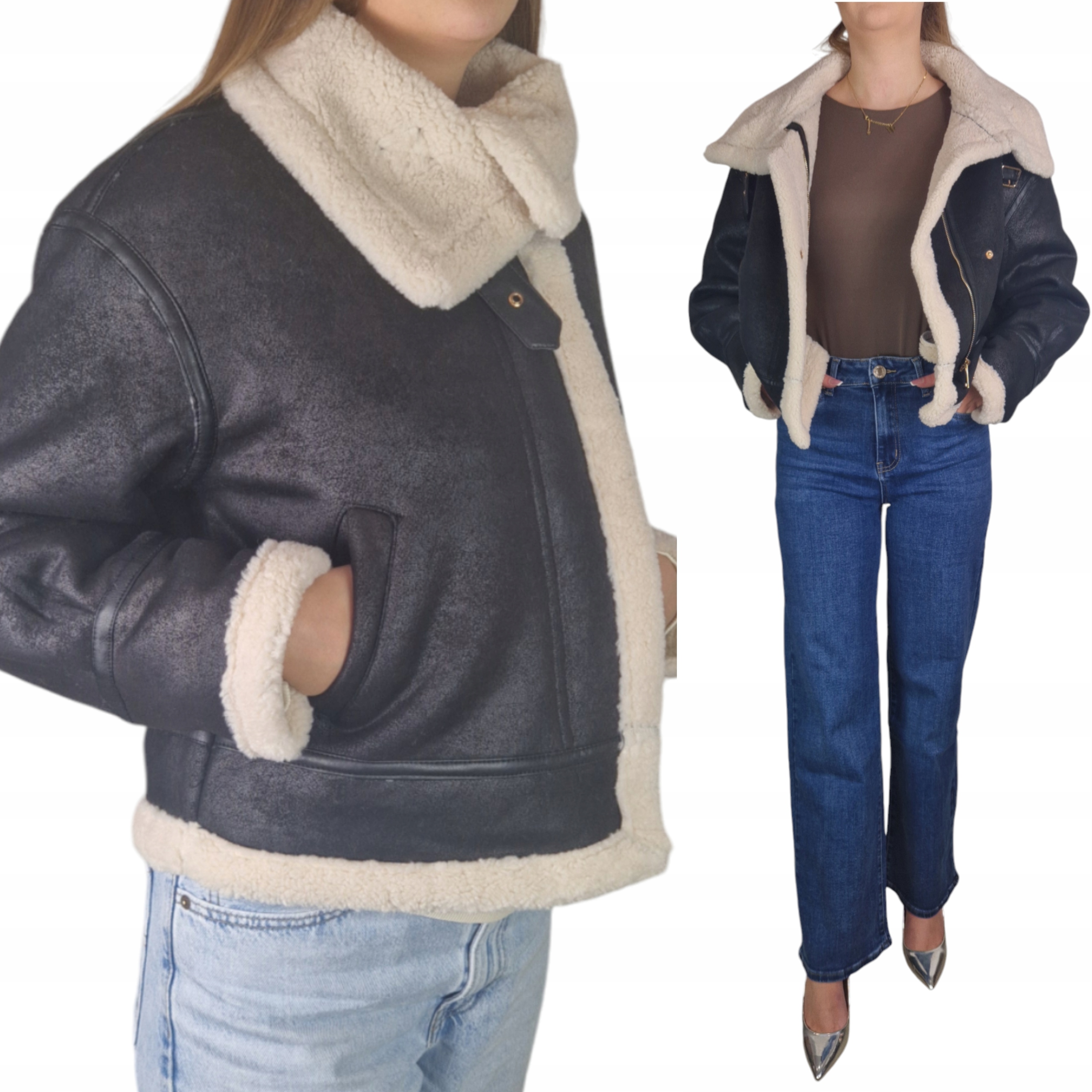 Kožíšek Dámská zateplená bunda Ramoneska Krátká