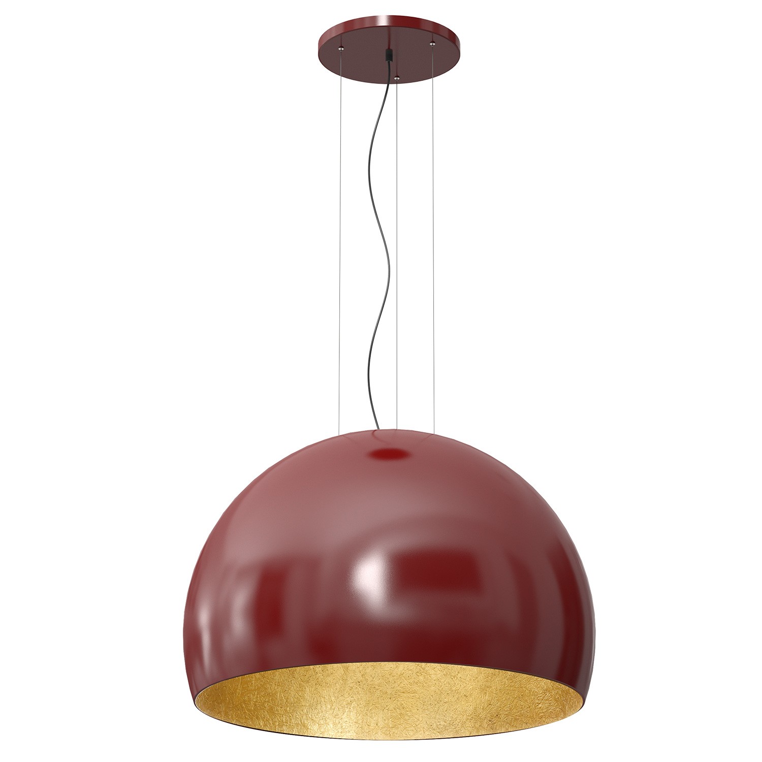Závěsná Lampa Luminex Compo 1690 Červená Zlatá