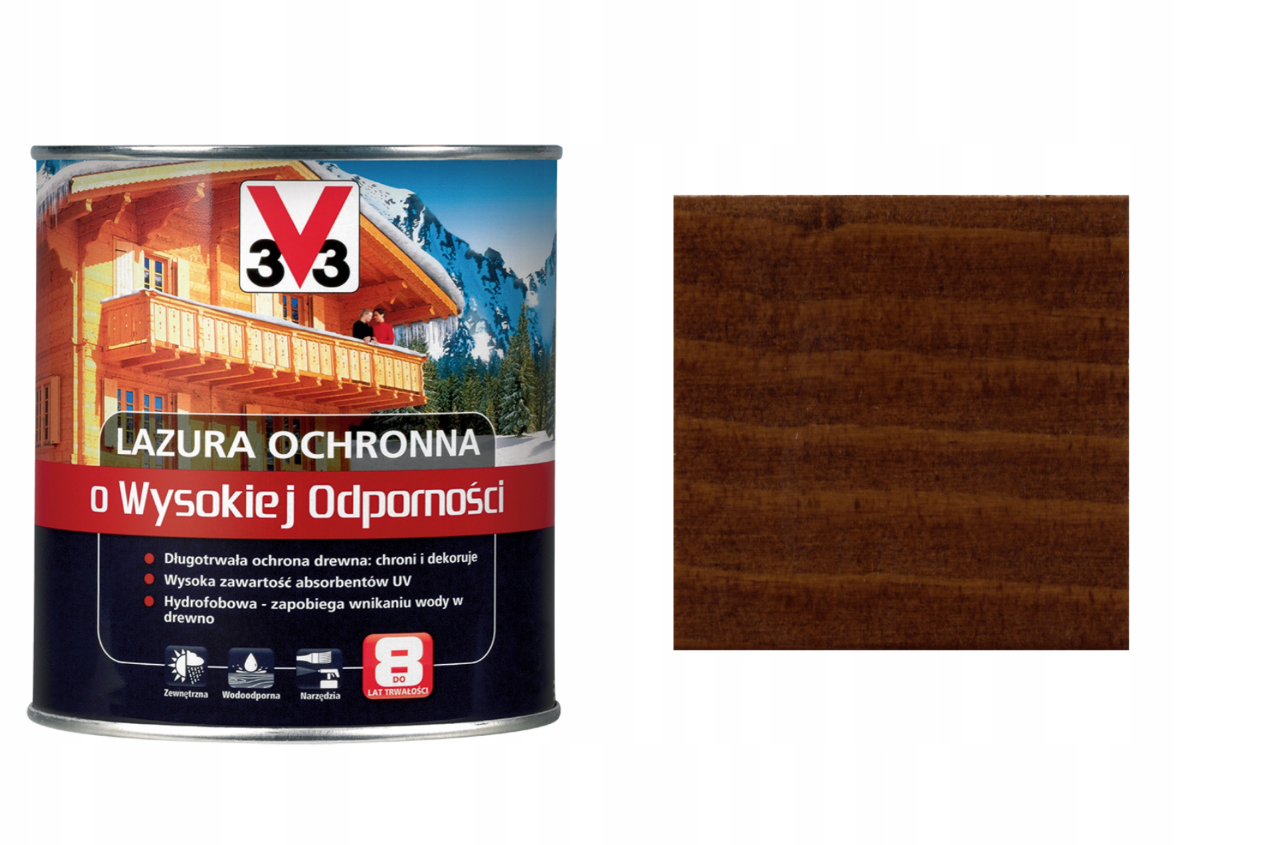

V33 Lazura Wysokiej Odporności Ciemny Orzech 0,75L