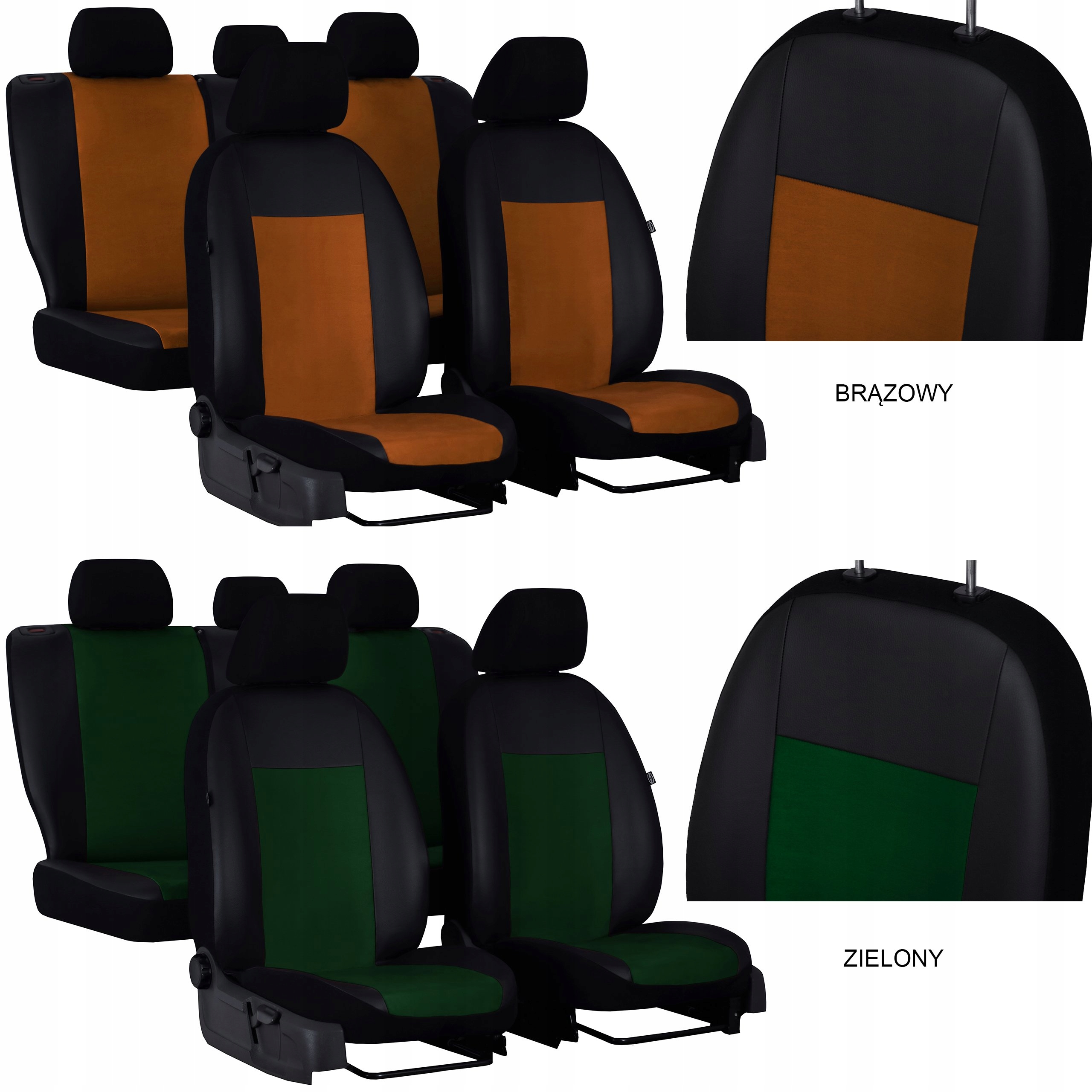 FIAT PUNTO 2 POKROWCE MIAROWE SKÓRA ALICANTE Kolor beżowy brązowy czarny czerwony niebieski różowy szary zielony