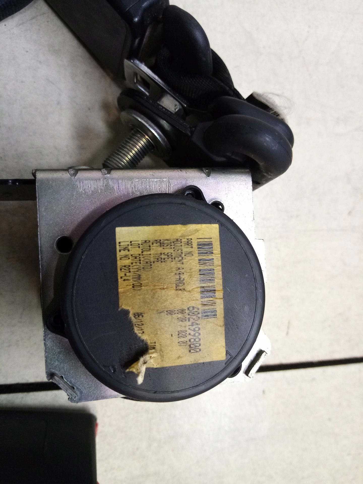 Gurten Sicherheits mitte heck MAZDA 3 1.6 TDCI
