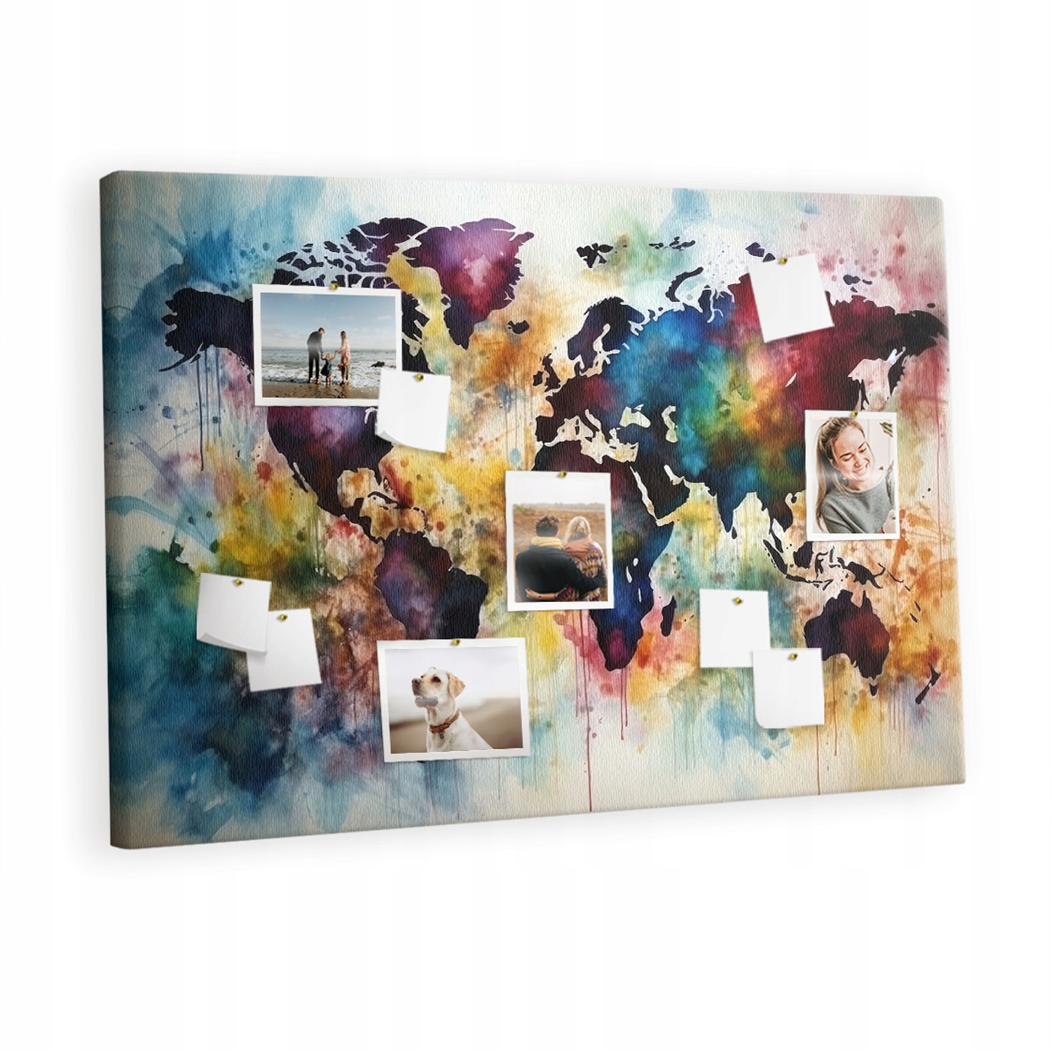 Funkční korkový dekorativní obraz Akvarijní mapa 120 x 80 cm připínáčky