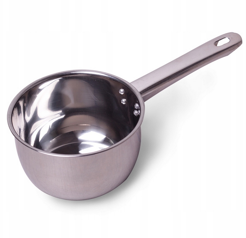 GARNEK RONDEL STALOWY Z RONDELEK DO MLEKA SOSÓW 1L
