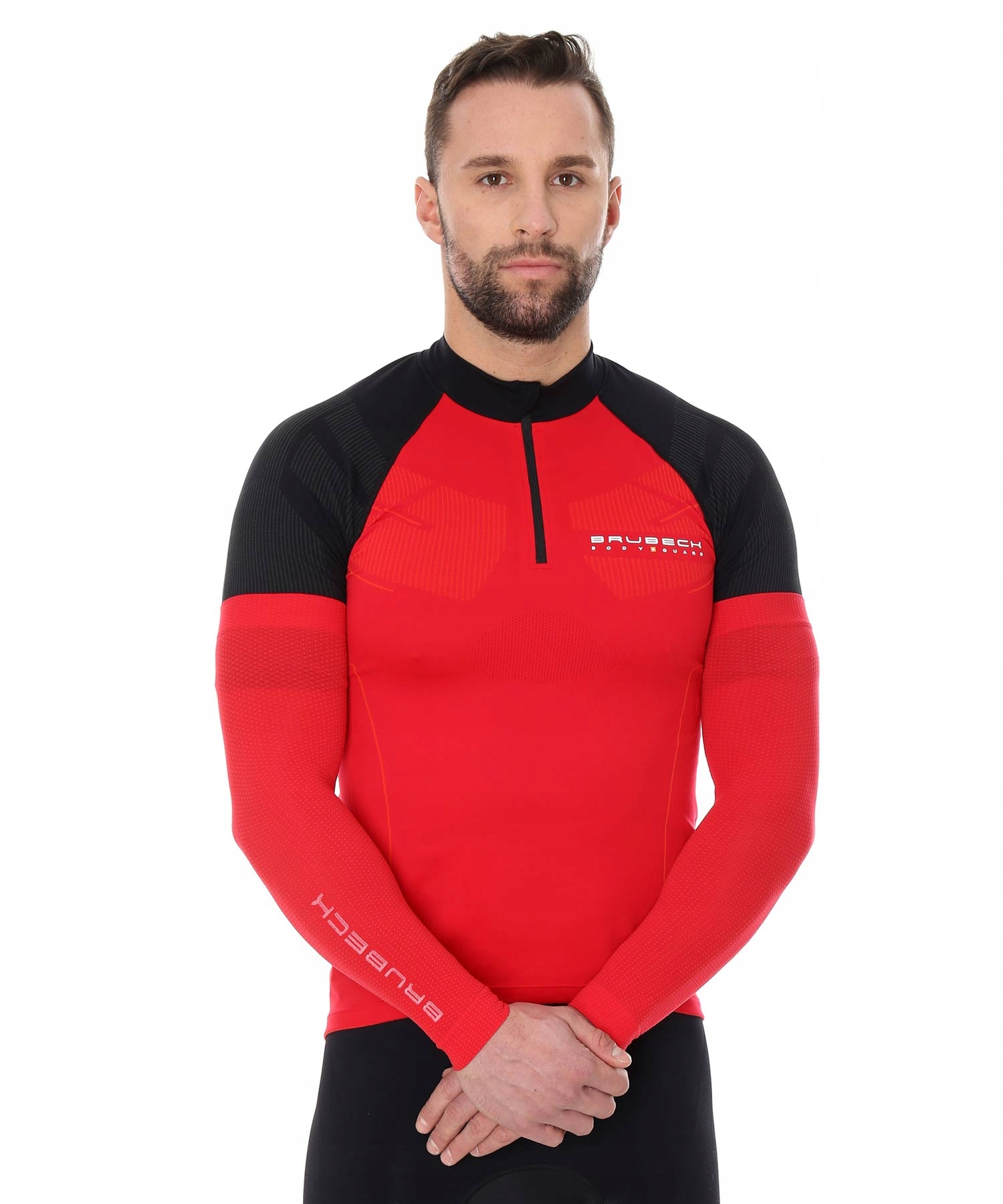 BRUBECK Rękawki rowerowe 3D PRO CZERWONY | L/XL Marka Brubeck