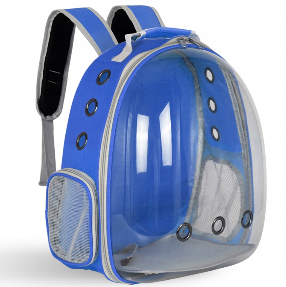 Přepravka Batoh Taška S Ventilací Pro Psa Kočku Zvířat Tmavě Modrá