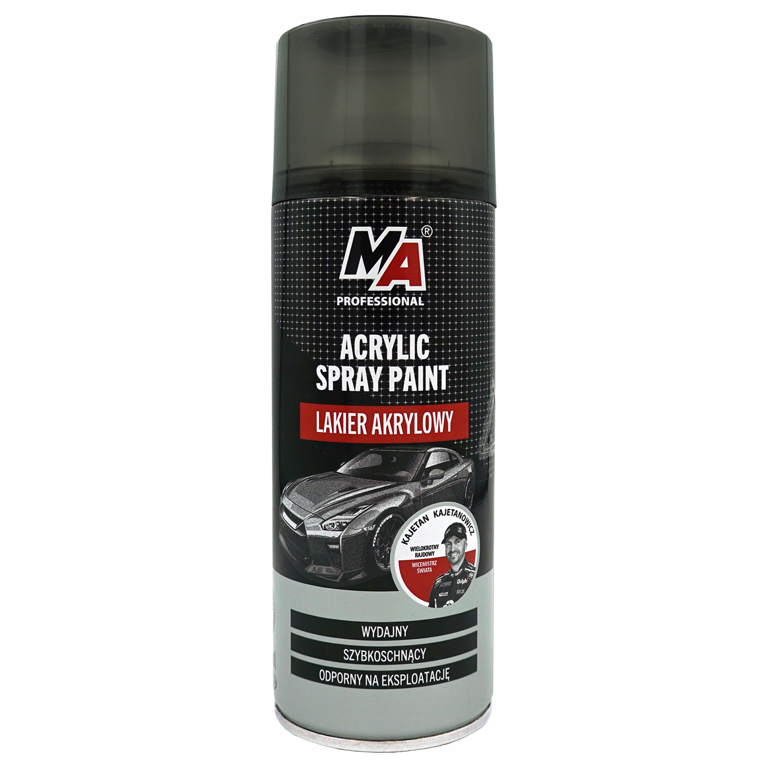 Lakier Czarny Mat akrylowy do Plastiku Samochodowy Metalu w sprayu 400ml