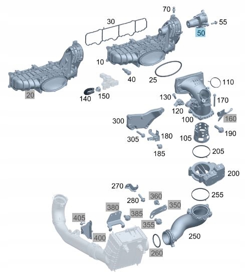 NASTAWNIK KOLEKTORA SSĄCEGO 2.2CDI OM651 MERCEDES Typ silnika Diesel