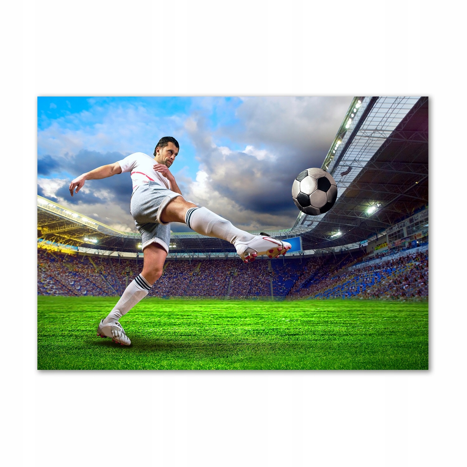 

Foto obraz akryl Piłkarz na stadionie 100x70 cm