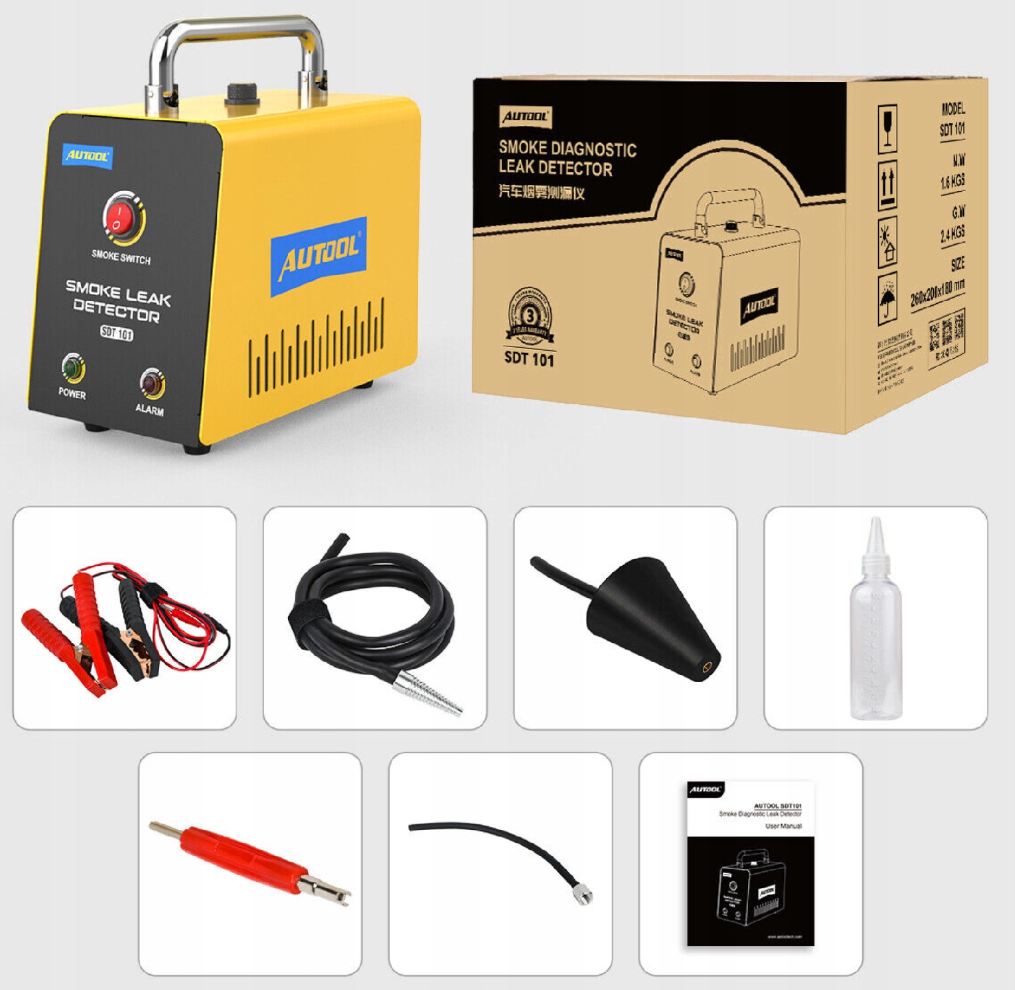 AUTOOL SDT101 TESTER SZCZELNOŚCI GENERATOR DYMU Marka Autool