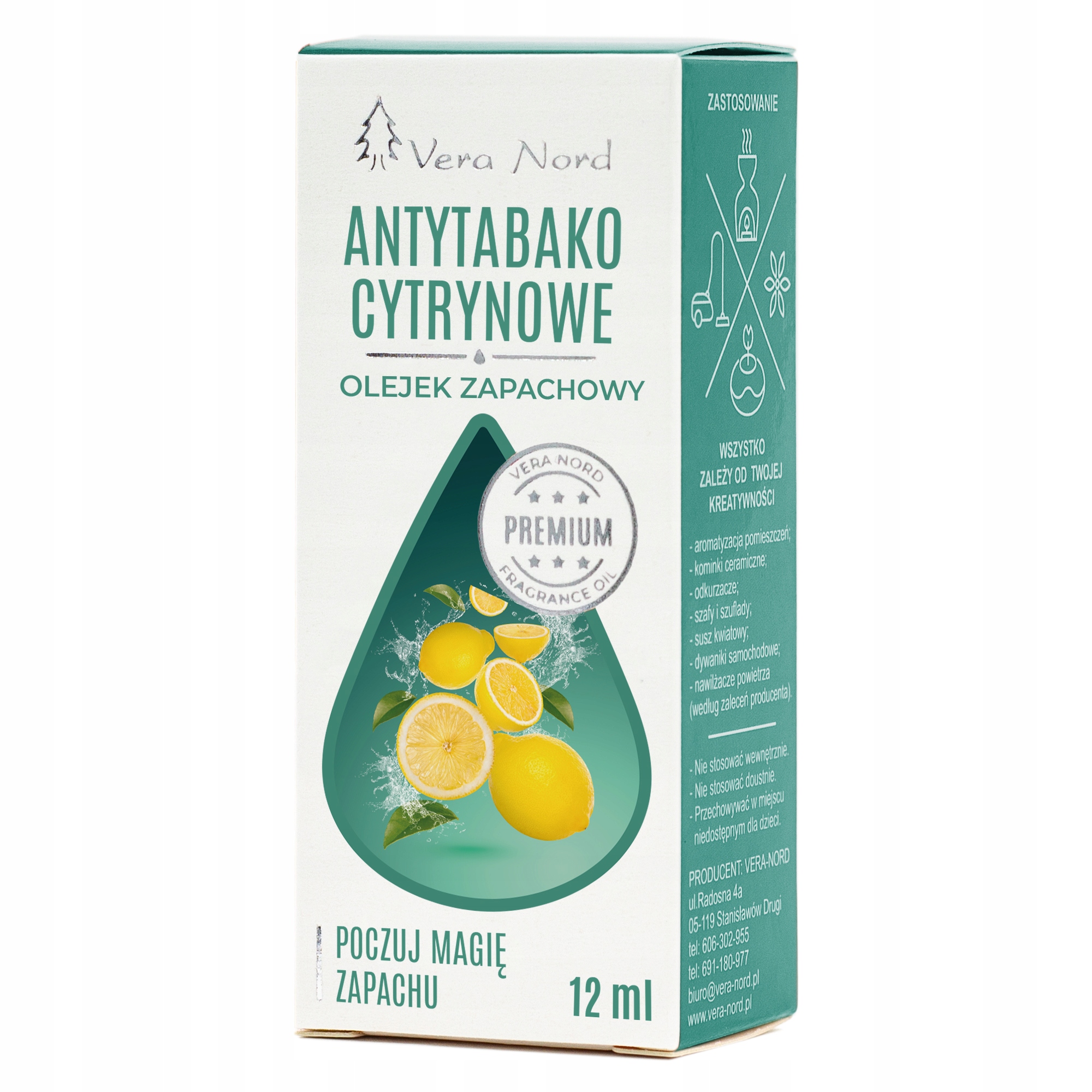 

Olejek zapachowy vera nord Antytabako Cytrynowe