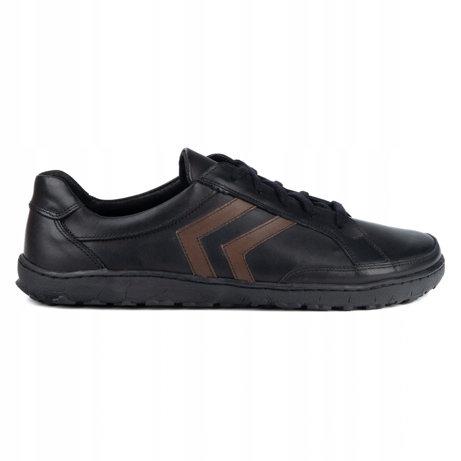 Pánské kožené barefoot boty Pivot zero drop anatomická špička černé 46