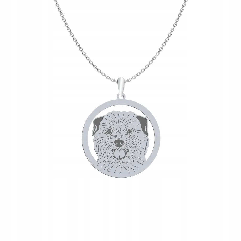 Stříbrný náhrdelník Norfolk Terrier 925 Šperky k narozeninám Žena Gravírování