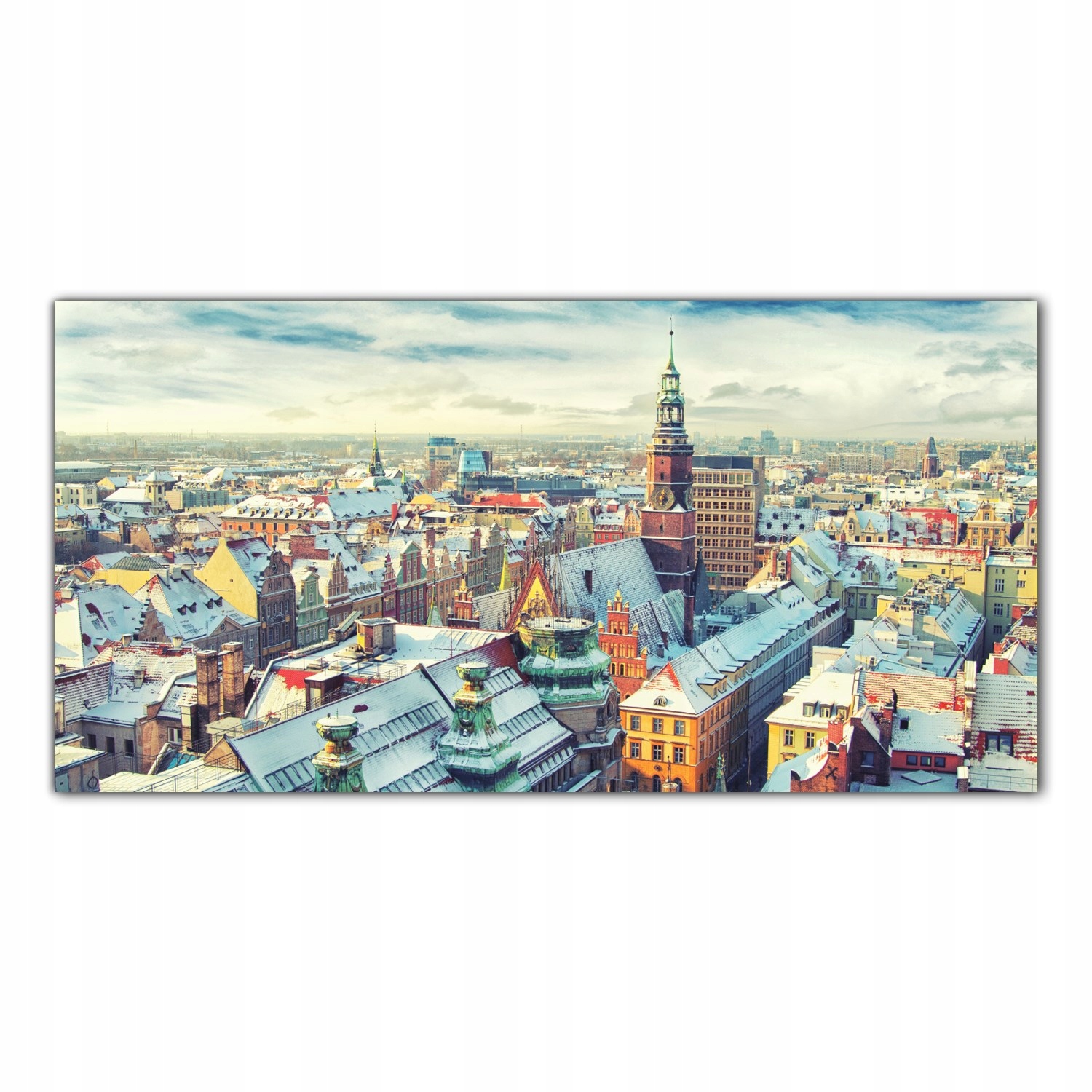 Město Krajina 140x70 Tvrzené skleněné panely