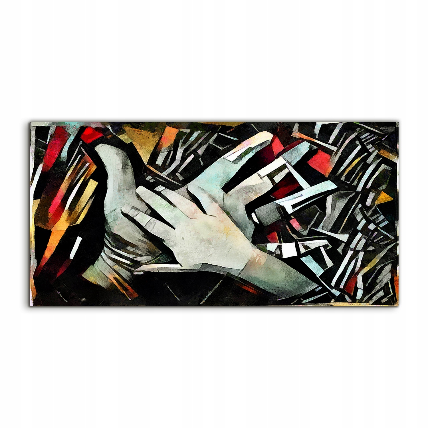 

Obraz akryl 100x50 z grafiką Abstrakcja Art Palmy