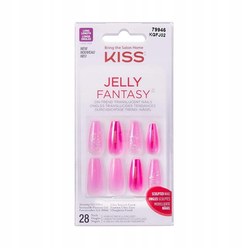 Kiss umělé nehty Jelly Fantasy KGFJ02 x28 L