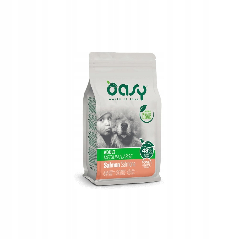 Levně Oasy One Protein Medium/Large losos 2,5 kg