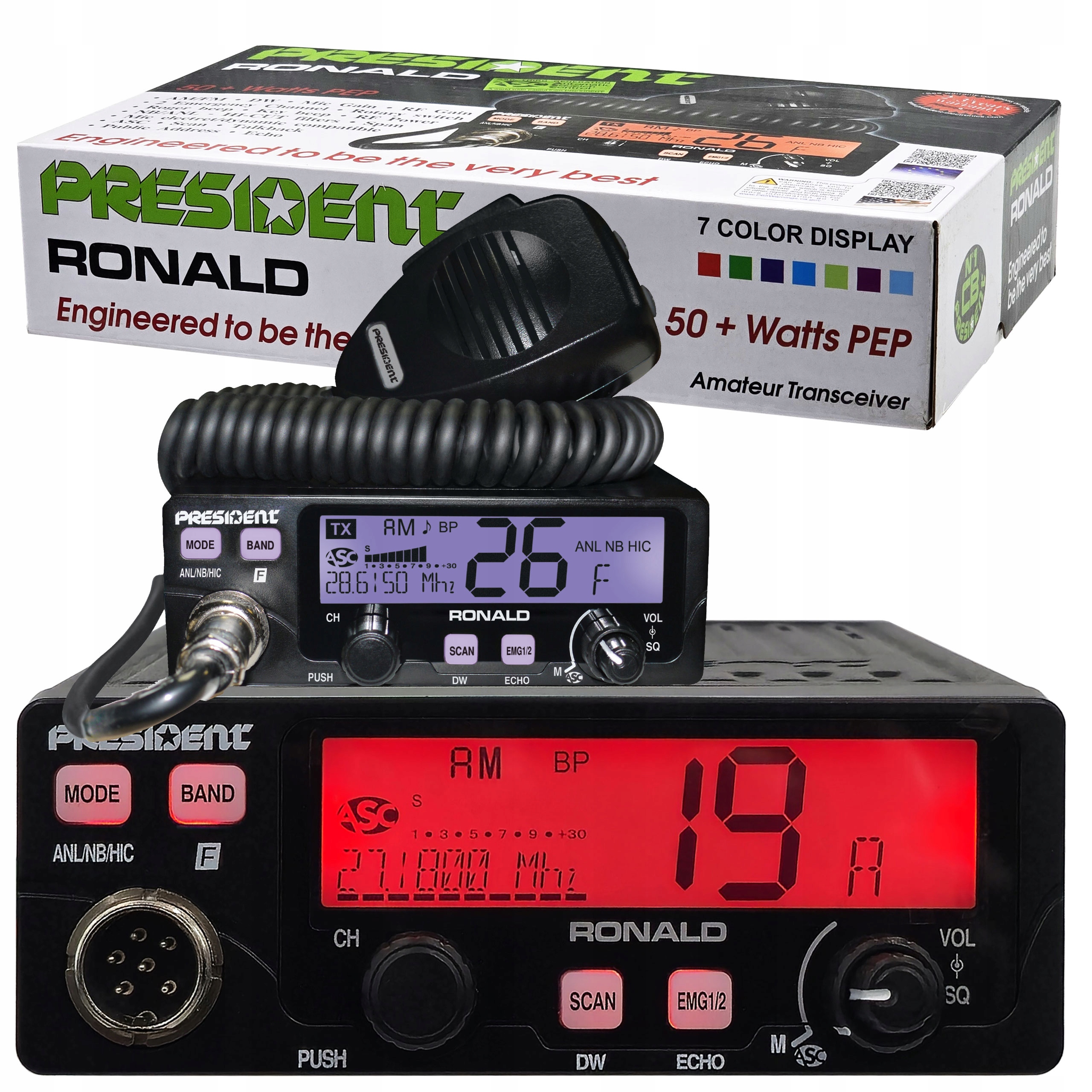 Cb President Ronald do 13W Am 35W Fm z pasmem Cb /10/12m