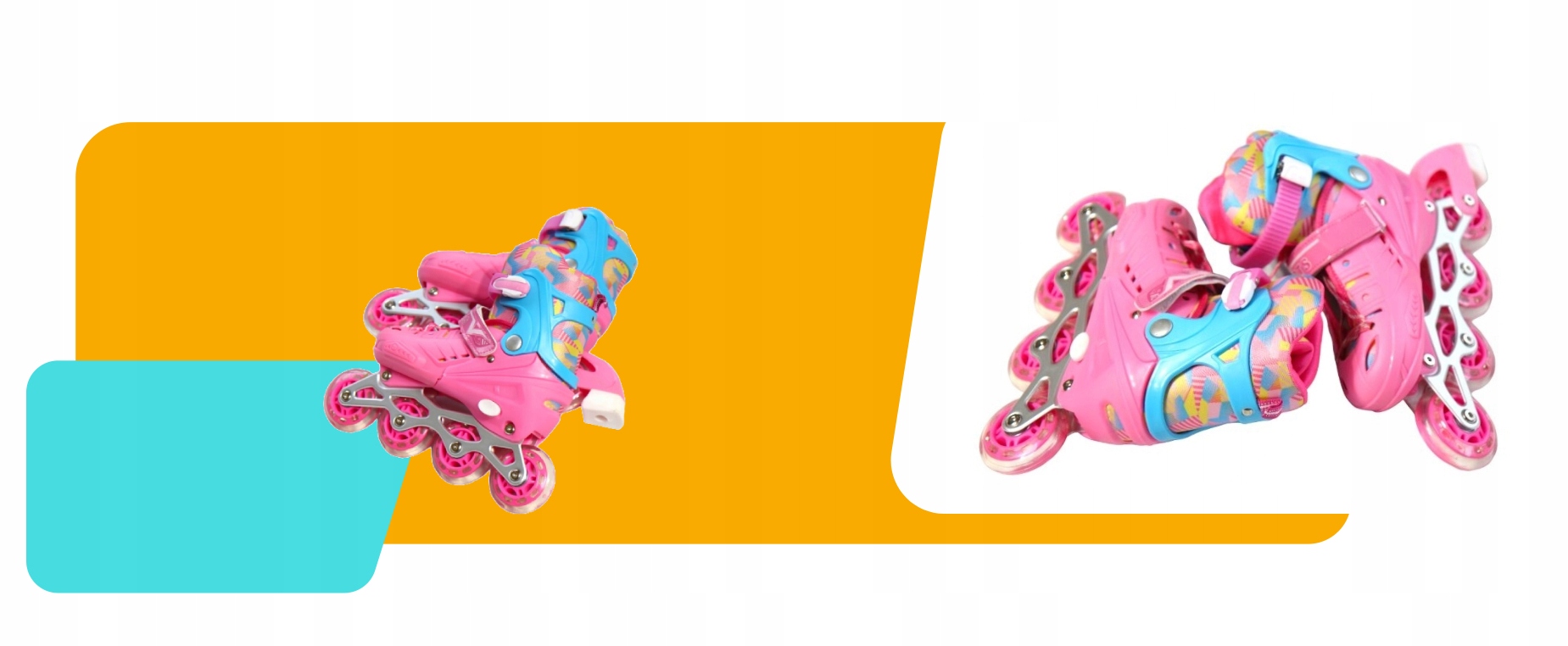 ROLKI REGULOWANE WROTKI 3W1 ROLKO-WROTKI RÓŻOWE PREMIUM R.35-38 Materiał kół PVC