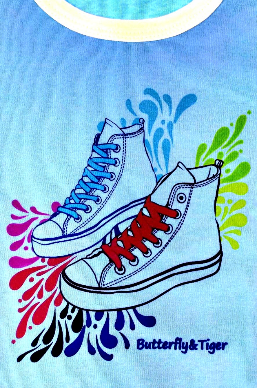 Bluzka + spodenki L + GRATIS , BUTTERFLY&TIGER