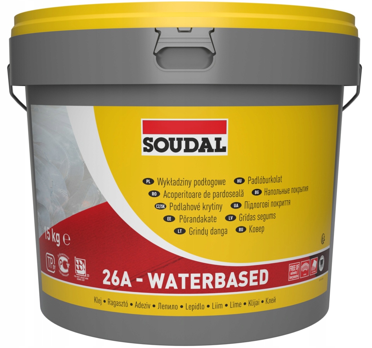 Soudal 26A lepidlo na Pvc vinylové linoleové koberce 15 kg