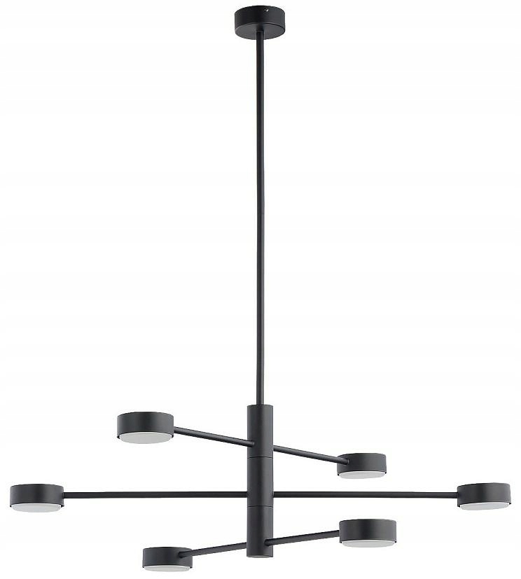 Luster Orbit čierny 6xGX53 Závesná lampa do izby do obývacej izby
