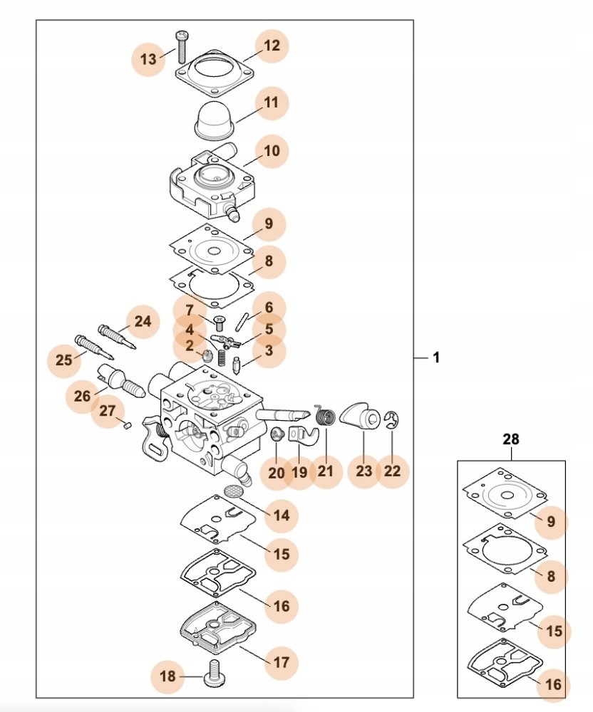 Nd Stihl Karburátor 4147/23 pre krovinorez Fs 460, 4147 120 0623