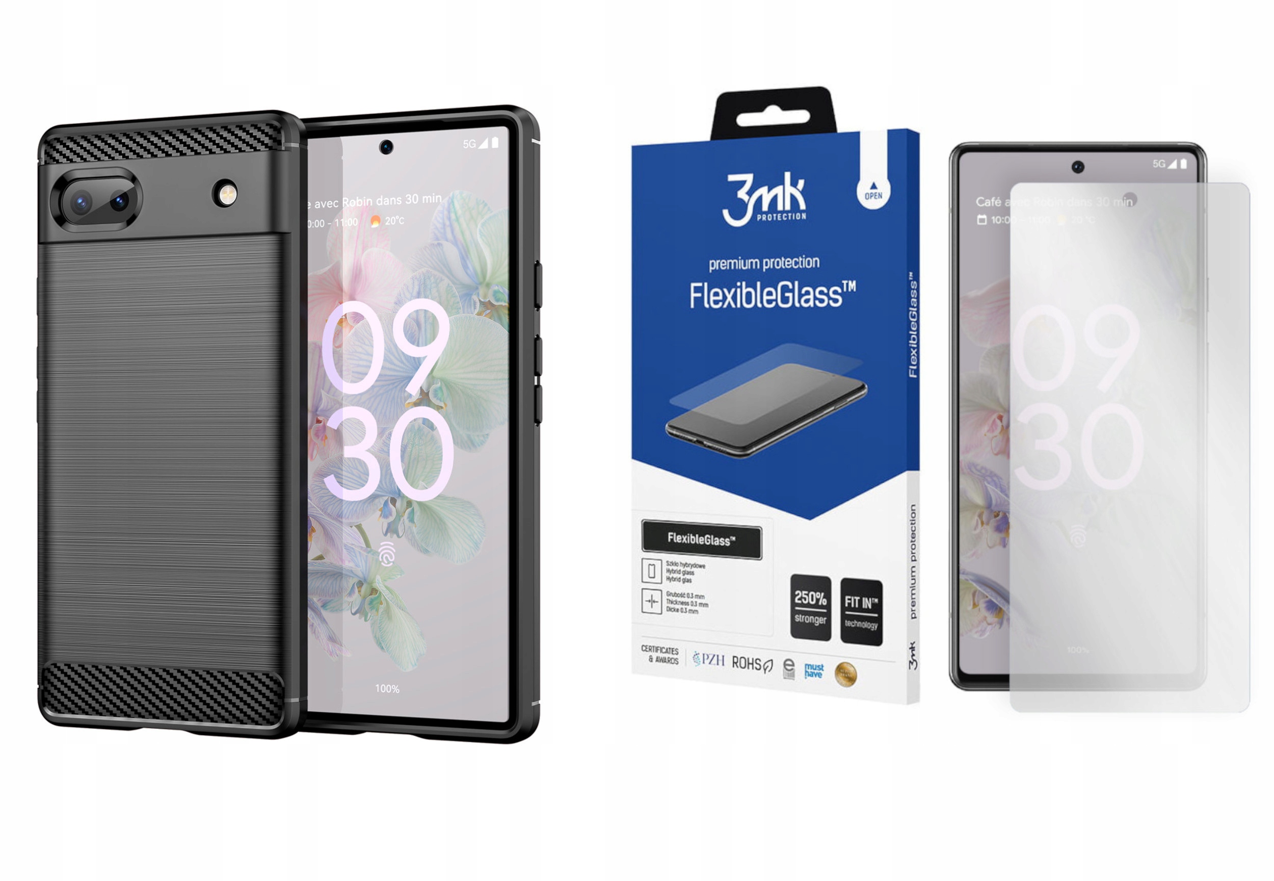 

Etui do Google Pixel 6A 5G Carbon Lux czarn +szkło